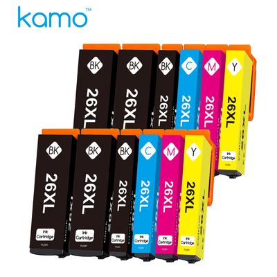 TEMU Kamo 26 Xl Compatible With Epson 26 26 Xl Ink Cartridges (12 Pack), For Premium Xp-620 Xp-510 Xp-600 Xp-520 Xp-820 Xp-810 Xp-800 Xp-605 Xp-615 Xp-700 Xp-720 Xp-710 Xp-610