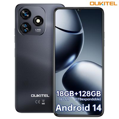 TEMU Oukitel C51 Smartphone - 18 Gb + 128 Gb Rom, 14, 6.8 Inch Screen, 5150 Mah Battery, 13 Mp + 5 Mp Camera, Face + Fingerprint/ Gps/ 4g