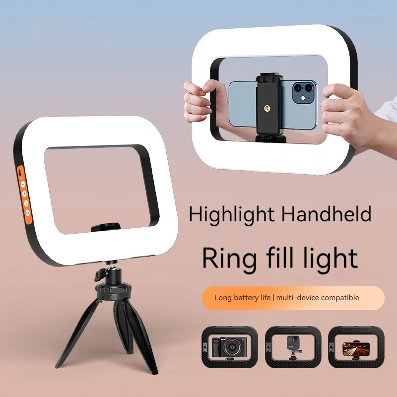 Nuovo anello portatile LED ricaricabile luce di riempimento telefono cellulare portatile trasmissione in diretta fotografia desktop gabbia per conigli luce selfie