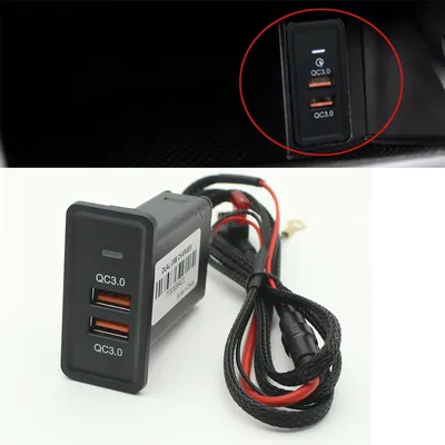 12 V Auto-Schnellladegerät QC3.0 Dual-USB-Schnittstelle für Handy-Ladegerät für VW Volkswagen Golf 7 Image