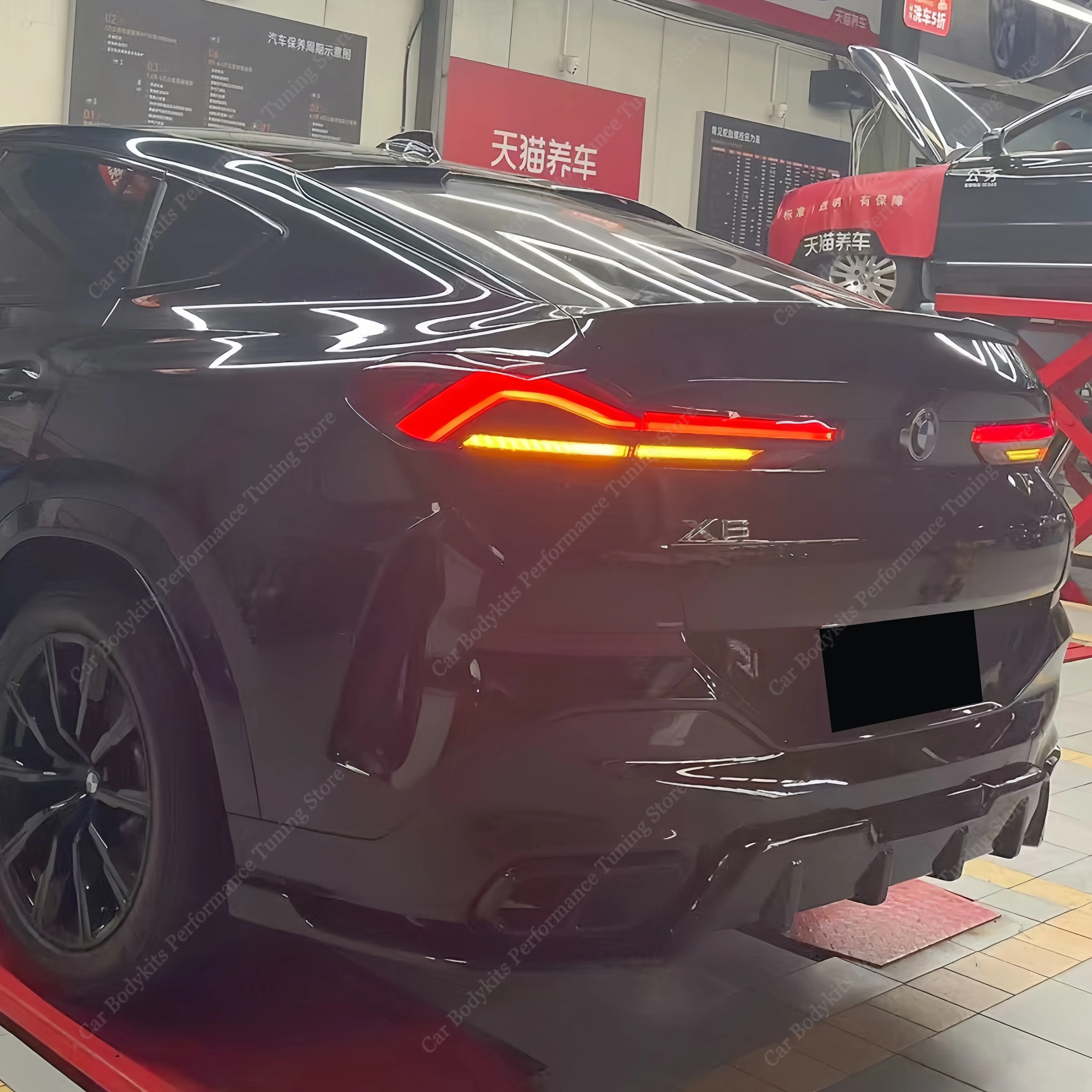 Per Bmw X6 G06 M Performance Style Paraurti posteriore Splitter Labbro Diffusore posteriore X6 30d 40d 40i M50i M50d Bodykits 2019-2023 Pre-Lci