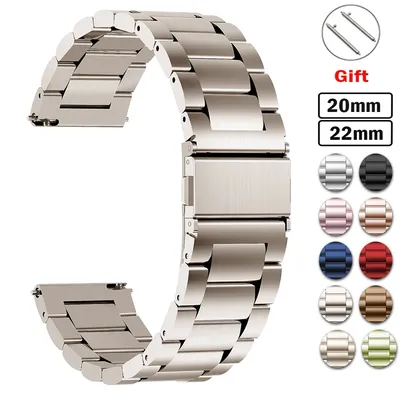 Edelstahlband für Samsung Galaxy Watch 7/FE/6/5 Pro/4/Classic 20 mm 22 mm Metallarmband Amazfit Image