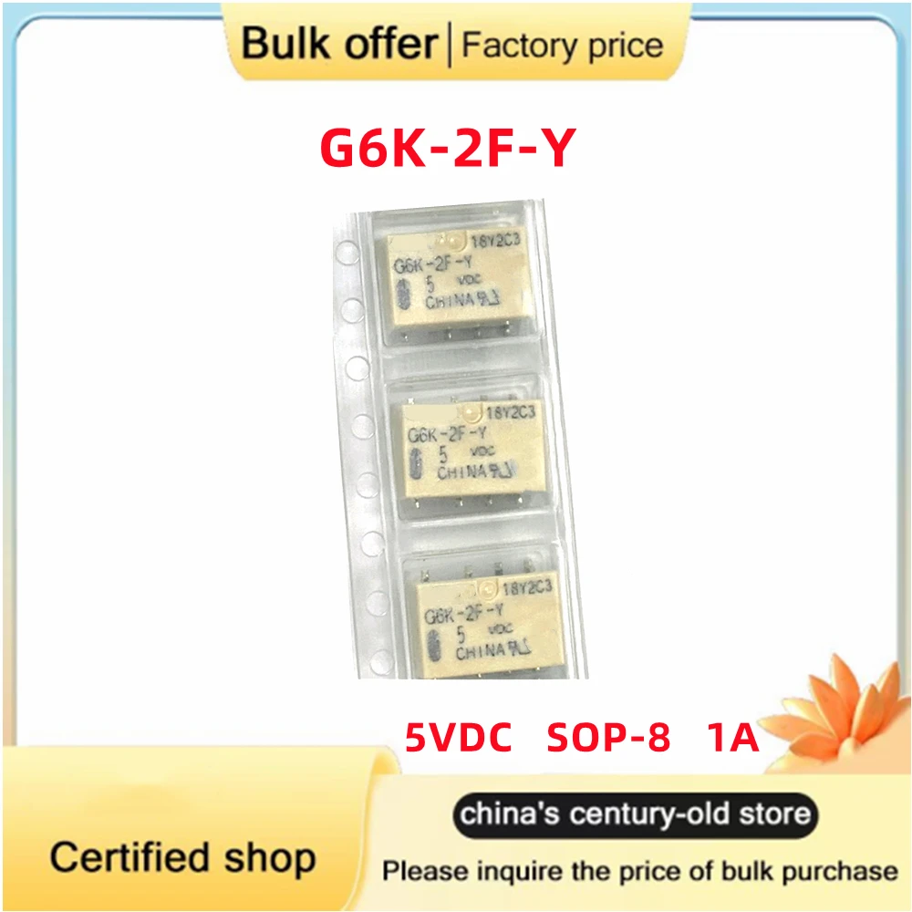5-10 teile/los Original G6K-2F-Y-5VDC G6K-2F-Y-5 G6K-2F-Y 5V Zwei-Schalter Zwei-Schließen 8pin 1a Signal relais Image