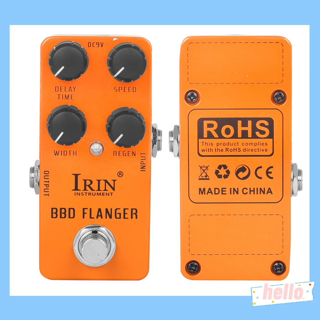 Irin RS-08 bbd flanger guitarra effekt pedal metallic flanging timbre effekte echte bypass pedale e-gitarren zubehör Image