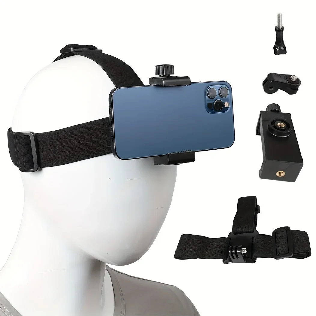 Support de Smartphone monté sur la tête, vue vidéo en direct pour première personne, pour GoPro 10 9 8 7 6 5 4 DJI Action 2 pour IPhone 16
