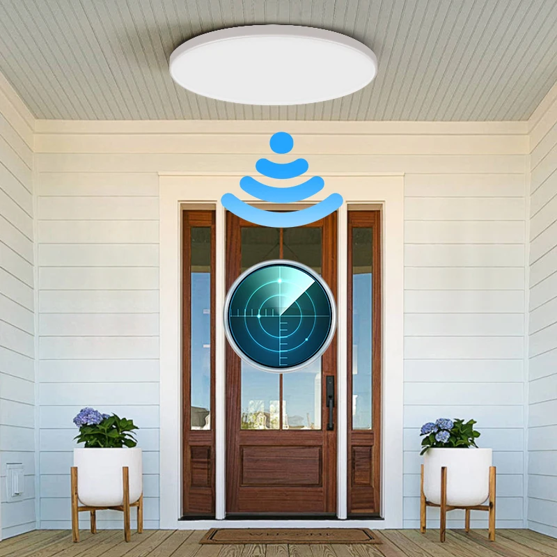 LED Radar Ceiling Lamps Intelligent Sensing LED Panel Light Sensitive Radar Induction Lamp Hallway Aisle Stair Ceiling Lighting