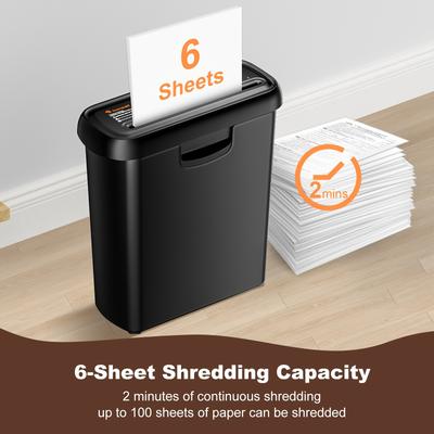 TEMU Compact 6-sheet Paper . Featuring Protection And An Extendable Arm For Flexible Use, A Of Shredding Tasks