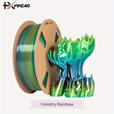 TEMU Huaxiayinzao 200g Rainbow Pla Filament, 1.75mm Precision, 3d Printing Material, -free , Anti-warping, Compatible With Fdm 3d Printers Image