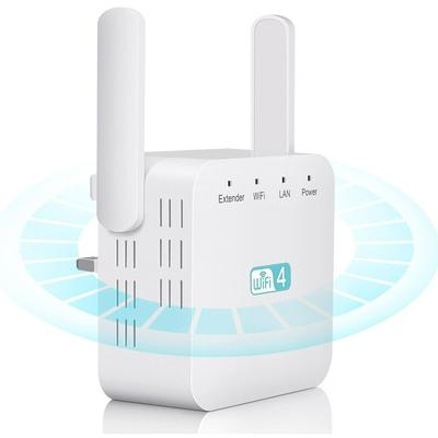TEMU Wifi Booster 300mbps Wifi Repeater With Repeater/ap/router Mode, Wifi Amplifier Wifi Repeater With 1 Ethernet Port & 2 , Wifi Extender