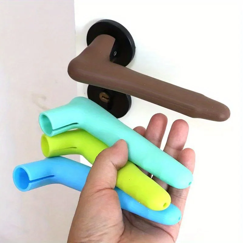 Finestra della camera da letto Maniglia per porta del WC Maniglia antistatica Anti-collisione Cuscino anti-collisione Copertura protettiva in silicone antiscivolo