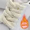 1 paires hiver blanc noir chaussures accessoires femmes hommes moelleux flou lacets décontracté
