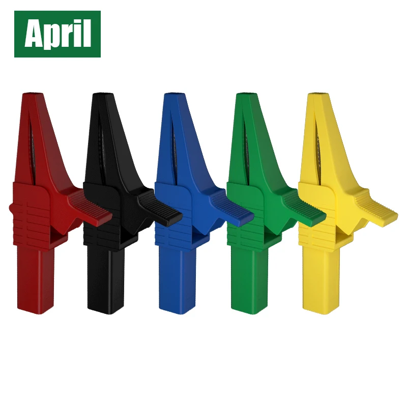 2 Stück 32 A 1000 V Krokodilklemmen, vollständig ummantelte Krokodilklemmen mit 4-mm-Bananenbuchse für elektrische Prüfungen Image