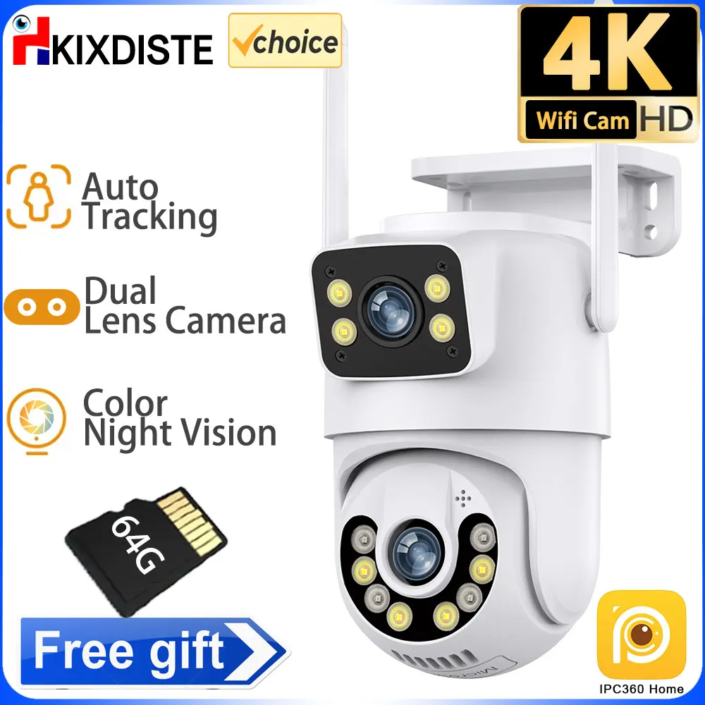 Ipc360 home 4k 8mp Überwachungs kamera Dual Lens Dual Screen Wifi Ptz Kamera Außen schutz IP Cam Ptz CCTV Video überwachung Image