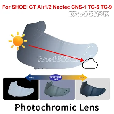 Photochromic Visor for SHOEI GT Air 1 2 Neotec CNS-1 TC-5 TC-9 Helmet Shield Uv Cut Casco Moto Face Shield Visera Windshield