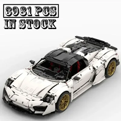 NEUES MOC- 172169 918 Spyder Technologies Baustein im Maßstab 1:8, Hypercar Super-Rennwagen, Montagespielzeug, Modell für Jungen, Geburtstagsgeschenke Image
