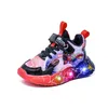 Disney Cartoon Jungen Spider-Man süße Freizeitschuhe mit LED-Licht weiche Sportschuhe für Kinder Geschenk EU Größe 21-30