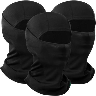 TEMU 3pcs Balaclava Ski Mask, Breathable Full Face Cover, Knit Fabric, Acrylic 88%, Polyester 12%, With Hand Washable, For Outdoor Sports