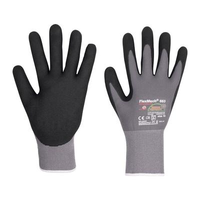 066309141E Handschuhe FlexMech 663 Größe 9 grau/schwarz Nylon/Elastan/ - Honeywell Image