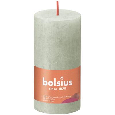 Bolsius - Rustik Stumpenkerze nebeliges Grün, Höhe 10 cm , ø 5 cm Stumpen- und Kugelkerzen Image