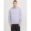 Kapuzensweatshirt JACK & JONES "JJESTAR BASIC SWEAT HOOD NOOS", Herren, Gr. XS, lila (languid lavender), angeraute Sweatware, Obermaterial: 70% Baumwolle, 30% Polyester, unifarben, modisch, relaxed fit, Rundhals, Langarm Rippbündchen, Sweatshirts,...