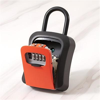 Key Storage Box Key Safe Key Lock Box Outdoor Waterproof 4-Digit Combination Key Storage Key Safe Outdoor Wall Mounted Hook