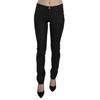 Costume National Damen Schwarze Niedrige Taille Skinny Casual Jeans