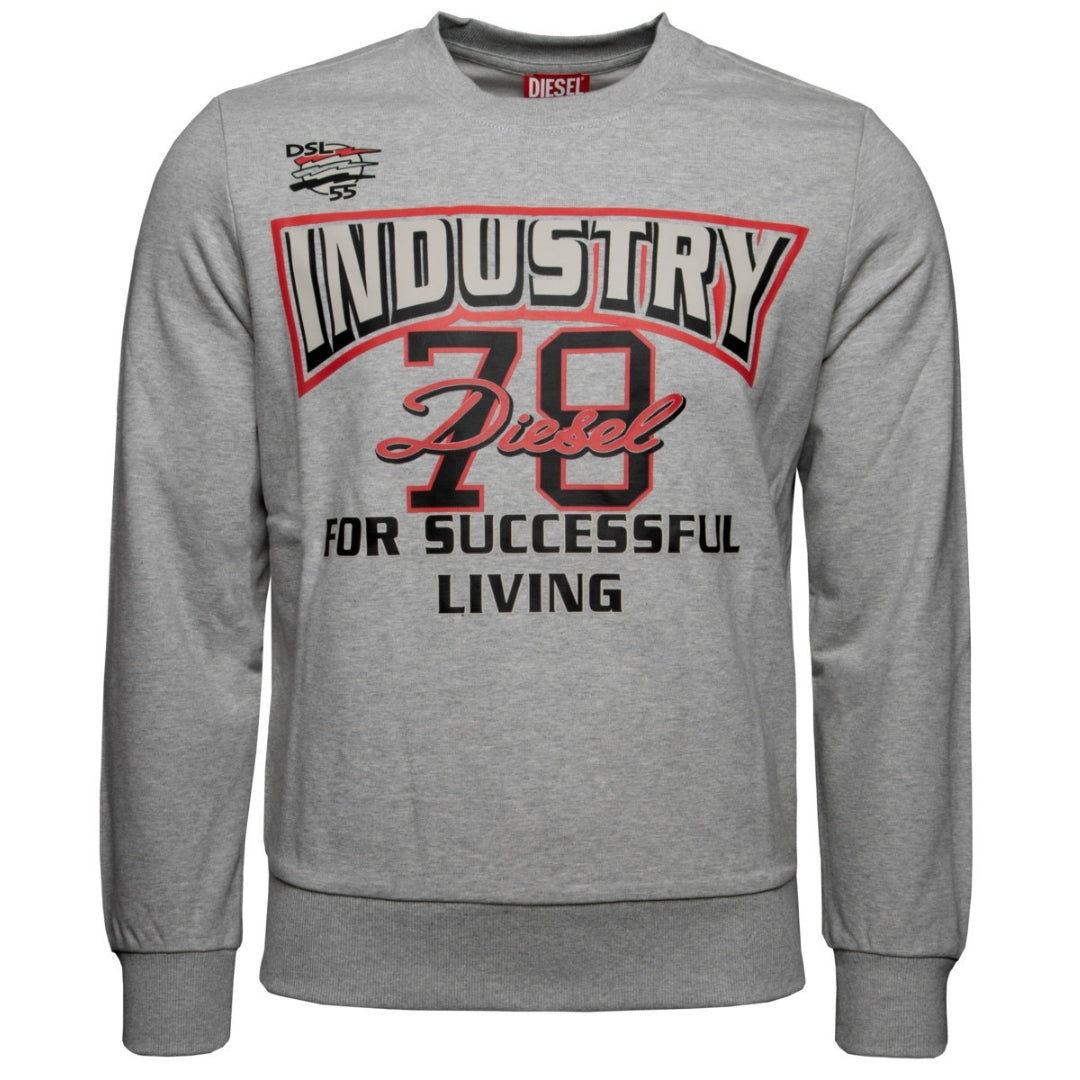 Diesel Industry 78 Logo Graues Sweatshirt Image
