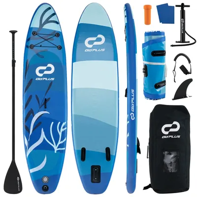 10'x30"x6" Inflatable Stand Up Paddle Board w/Premium SUP Accessories Backpack