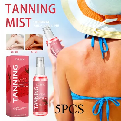 5Pcs Strawberry Self Tanning Spray CreateNatural Wheat Colored Skin Gentle Non Irritating Moisturize