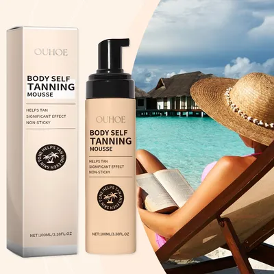 Summer Self-tanning Mousse Helps Natural Tan Wheat-colored Bronze Skin Dark Complexion Moisturize