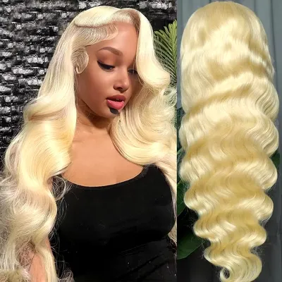 613 Lace Front Wig Human Hair 13x6 Blonde Human Hair Wigs 250% Density Body Wave Lace Front Wigs