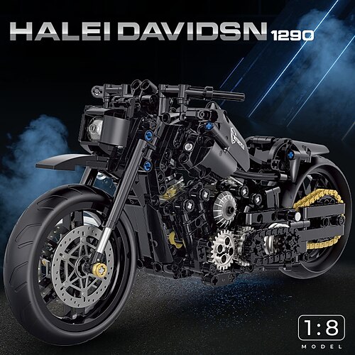 Technic Motorrad Modell Baustein Spielzeug Geschenk für Halloween Weihnachten Image