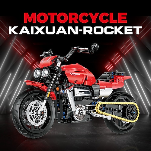 Technic Motorrad Modell Baustein Spielzeug Geschenk für Halloween Weihnachten Image