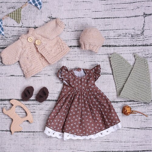 handgemachtes Waldorf Puppenkleiderset für 12 Zoll Puppe handgemachte Muppet Puppe für Weihnachtsgeschenke