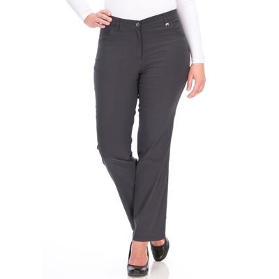 5-Pocket-Hose KJBRAND "Betty Bengaline", Damen, Gr. 42, N-Gr, grau (anthrazit), Web, Obermaterial: 80% Viskose, 17% Polyamid, 3% Elasthan, casual, bequem lang, Hosen 5-Pocket-Hose, in bequemer Form, Topseller Image