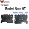Couverture de carte mère pour Xiaomi Redmi Note 9T, cadre arrière, coque, support de carte mère avec objectif de caméra, pièces de rechange