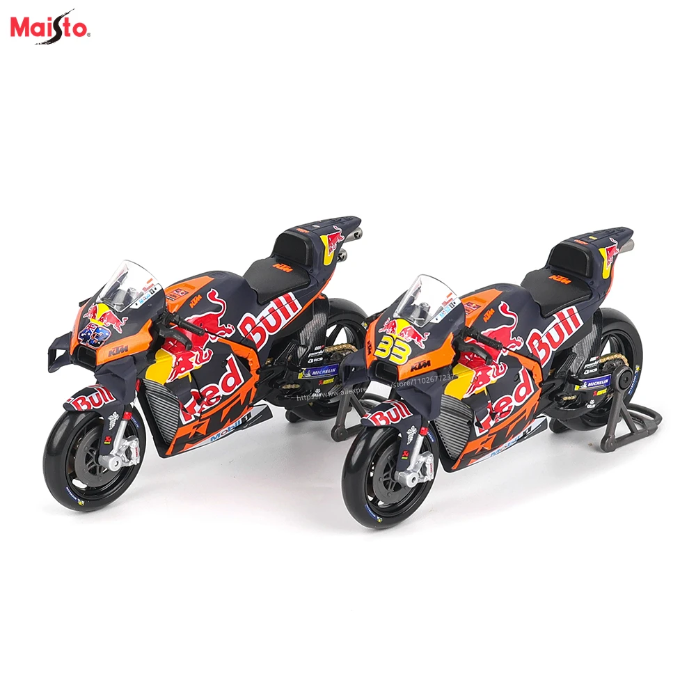 Maisto 1:18 NEU 2023 Red Bull KTM Factory Racing # 43 # 33 Moto GP Racing Motorrad-Modellsammlung aus Gusslegierung, Geschenkspielzeug Image