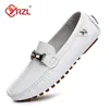 YRZL Loafer für Herren, handgefertigt, Leder-Loafer, lässig, fahrende Wohnungen, Slip-on-Schuhe, luxuriöse, bequeme Mokassins, Größe 48, Loafer-Schuhe für Herren