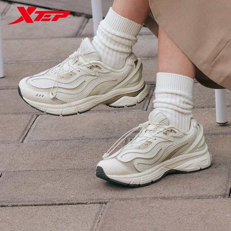 Xtep Volcano RETRO Freizeitschuhe für Damen 2025, Frühlingsstabilität, Sportschuhe, Vintage, rutschfeste, bequeme Turnschuhe 975118320056