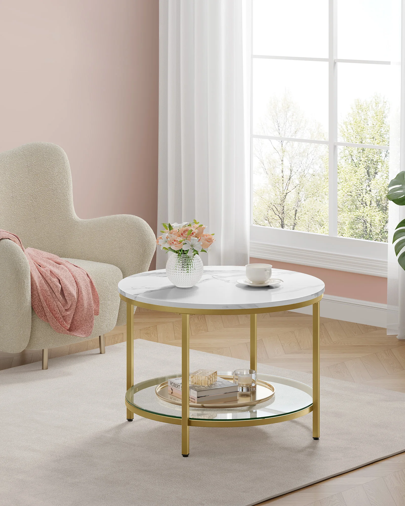 VASAGLE Couchtisch, Wohnzimmertisch, Sofatisch, für Wohnzimmer