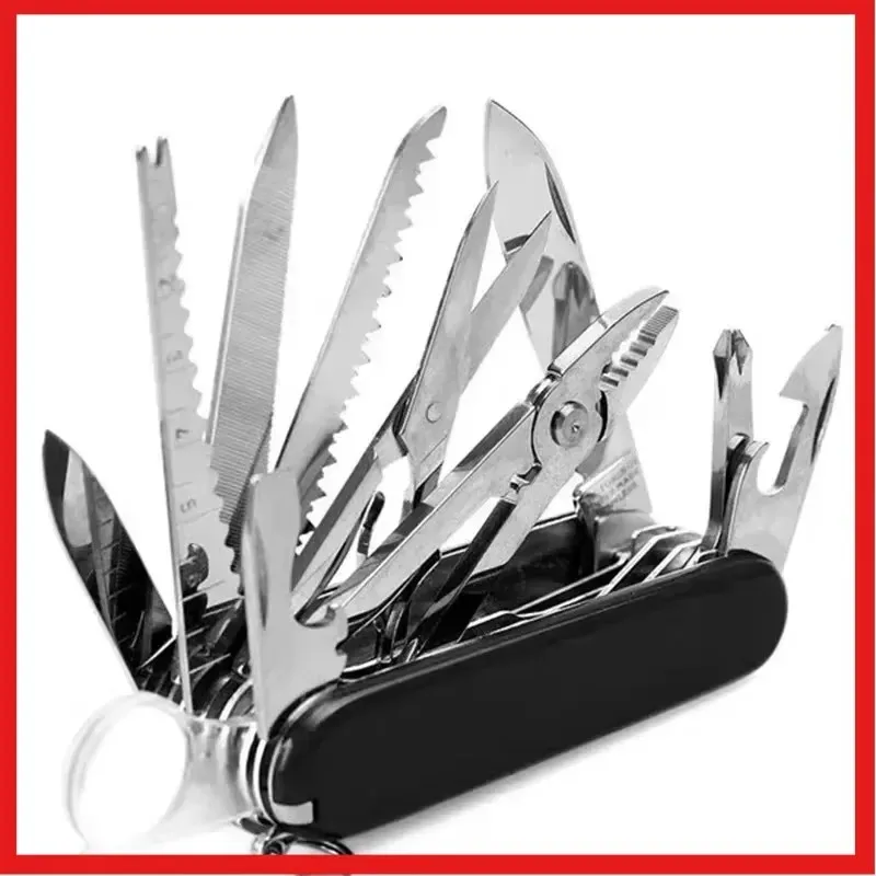 Multifunktionales Taschenmesser, 30, Grundfunktionen, Multitool, Schweizer Handwerkzeuge, Armeemesser, Outdoor, Camping, EDC-Ausrüstung, Überlebensmesser Image