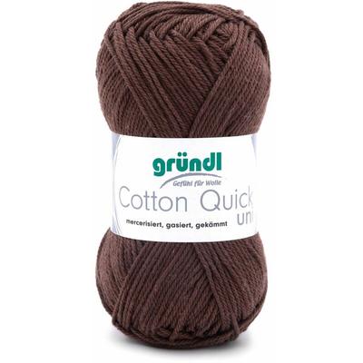 Gründl Wolle Cotton Quick 50 g uni schokolade Handarbeit