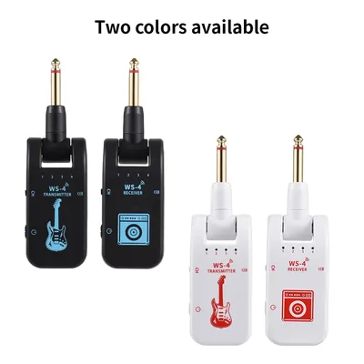 2.4G Wireless Guitar Transmitter Receiver Guitar System 48K/16bit Real-time Transmission 282 Degree