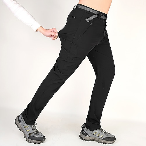 Herren Wanderhosen Sommer Frühling Herbst Außen Hautfreundlich Komfort Multi-Pocket Schnelltrocknend Unterteile Reißverschlusstasche Schwarz Dunkelgrau Spandex Jagd Angeln Camping / Wandern Image