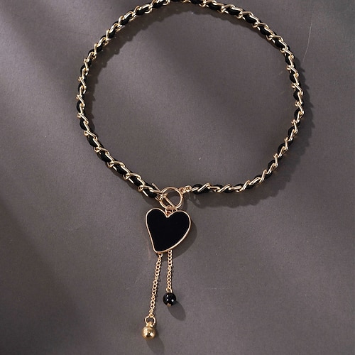 Elegante schwarze Schmetterlingskette für Damen – perfekt für Partys und den Alltag Image