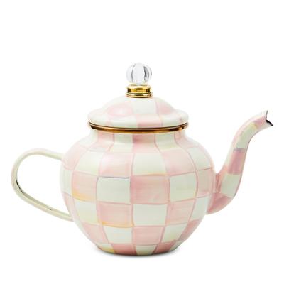 Mackenzie-Childs Rosy Check 4 Cup Teapot