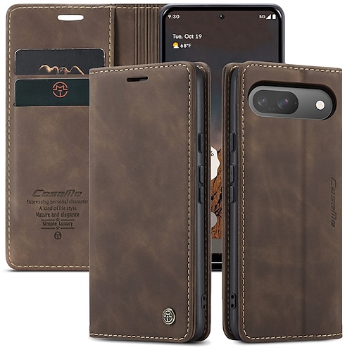 Handy Hülle Handyhüllen Für Google Pixel 9 Pro Pixel 9 Pro XL Pixel 8 Pro Pixel 8 Pixel 9 Pixel 7 Pixel 7 Pro Pixel 6 Pixel 6 Pro Flip-Cover mit Halterung Magnetisch Kartenschlitz Retro TPU PU-Leder