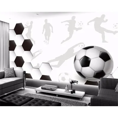 Benutzer definierte Tapete jeder Stil Sport Fußball großes Wandbild Wohnzimmer Kinderzimmer Dekoration Papel de Parede 3d Tapete Image