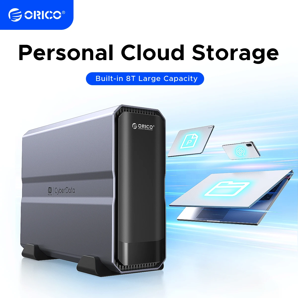 Orico personal storage center 3.5 "typ-c nas multimedia datenbank integrierter 4tb/8tb festplatte daten sicherheit fernzugriff Image