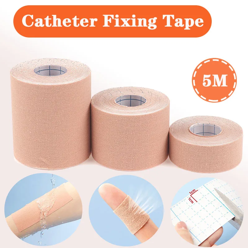 1 Rolle medizinisches Vliesfixierungsband, selbstklebende Pflaster, Verband, 3 Größen, atmungsaktives Gaze, Nadel, Gipsfixierung, chirurgisches Klebeband Image